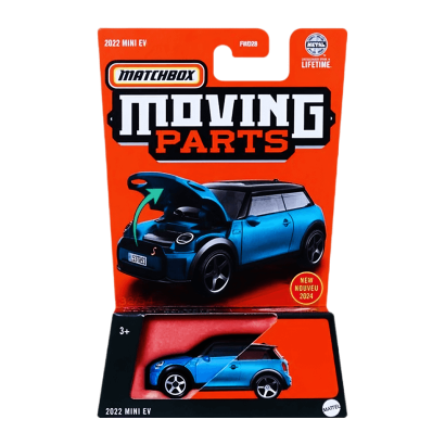 Тематична Машинка Matchbox Mini Cooper 2022 Mini EV Moving Parts 1:64 FWD28/HVM80 Blue - Retromagaz