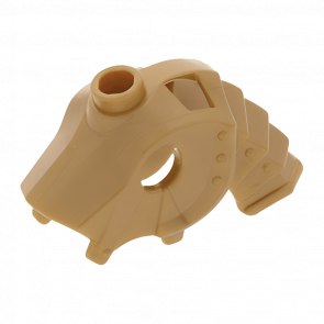 Для Животных Lego Horse Battle Helmet Stud on Top Castle 13745 6039603 Pearl Gold Б/У - Retromagaz