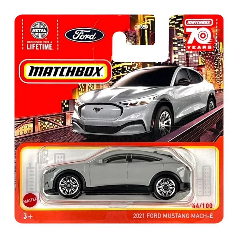Машинка Велике Місто Matchbox 2021 Ford Mustang Mach-E Metro 1:64 HLC84 Grey - Retromagaz