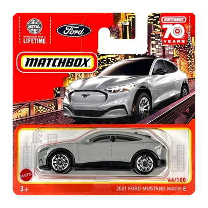 Машинка Велике Місто Matchbox 2021 Ford Mustang Mach-E Metro 1:64 HLC84 Grey - Retromagaz