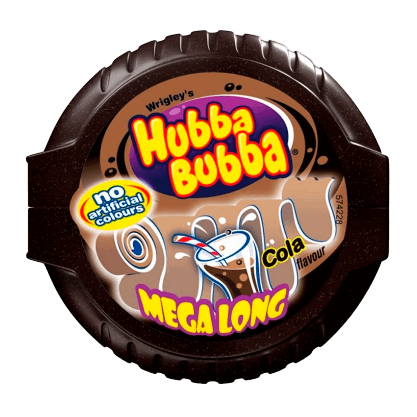 Жувальна Гумка Hubba Bubba Tape Mega Long Cola 56g - Retromagaz