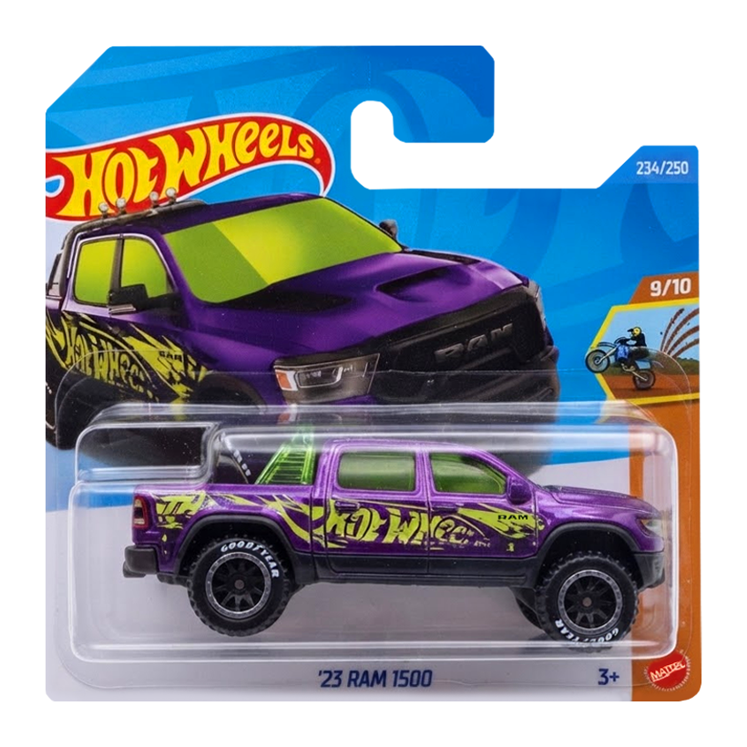 Машинка Базова Hot Wheels ’23 Ram 1500 Super Treasure Hunt STH HW Euro 1:64 JJM27 Purple - Retromagaz