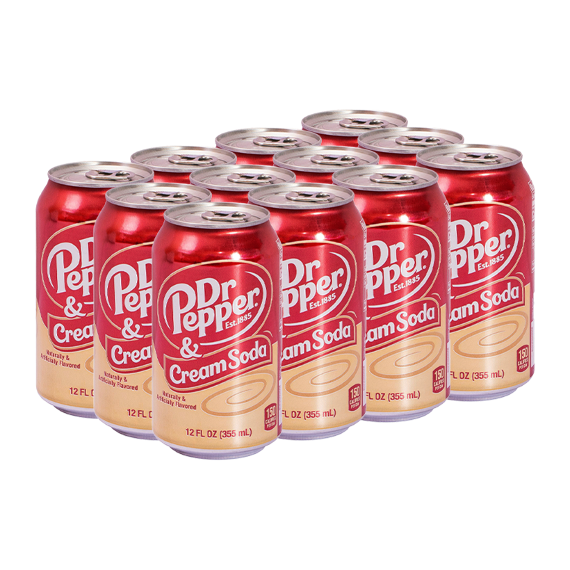 Набор Напиток 12шт Dr Pepper Cream Soda 355ml - Retromagaz