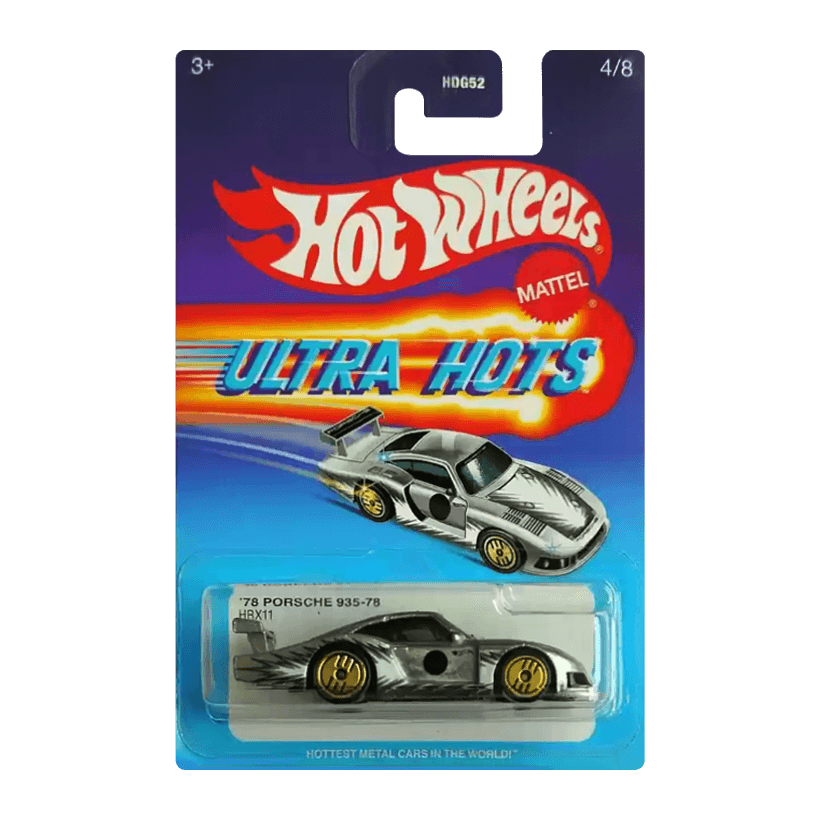 Тематическая Машинка Hot Wheels Porsche '78 Porsche 935-78 Ultra Hots 1:64 HDG52/HRX11 Silver - Retromagaz
