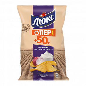 Чипсы Люкс со Вкусом Сметаны и Лука 183g - Retromagaz