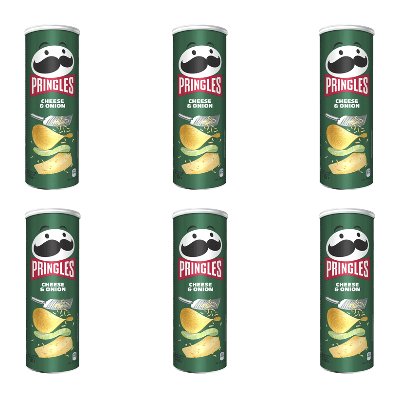 Набір Чипси 6шт Pringles Сheese & Onion 165g - Retromagaz