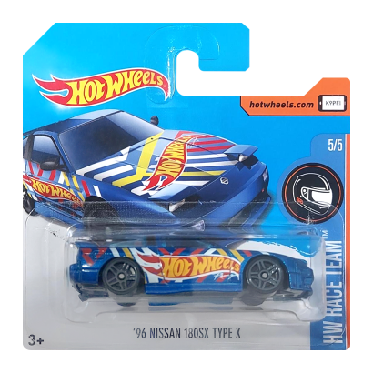 Машинка Базова Hot Wheels '96 Nissan 180SX Type X Race Team 1:64 DTY69 Blue - Retromagaz