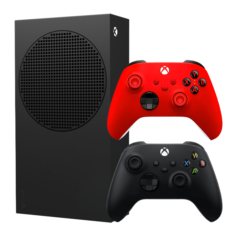 Набір Консоль Microsoft Xbox Series S 1TB Carbon Black Новий + Геймпад Бездротовий Controller Pulse Red - Retromagaz