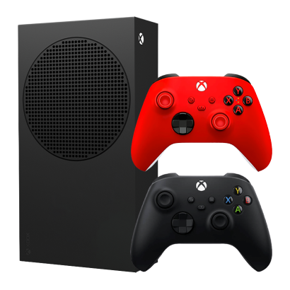 Набір Консоль Microsoft Xbox Series S 1TB Carbon Black Новий  + Геймпад Бездротовий Controller Pulse Red - Retromagaz