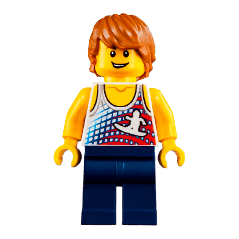 Фигурка Lego People 973pb0997 Surfer City twn314 Б/У - Retromagaz