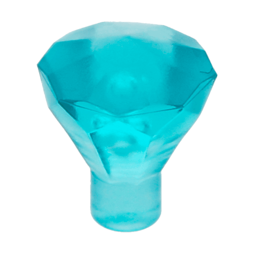 Скала 20шт Lego Драгоценность Jewel 24 Facet 1 x 1 30153 28556 4119482 6247792 Trans-Light Blue Б/У - Retromagaz