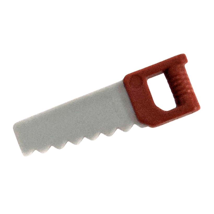Хоз. Инвентарь Lego Saw Reddish Brown Handle Pattern 18983pb01 6093826 Light Bluish Grey Б/У - Retromagaz