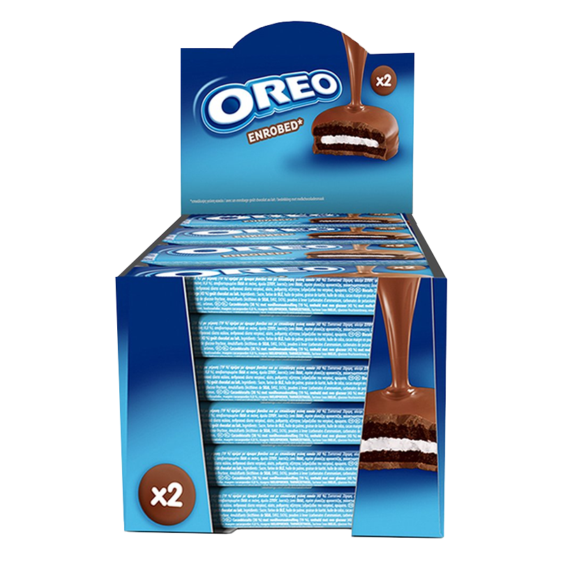 Набор Печенье 24шт Oreo Enrobed Milk Chocolate Молочный Шоколад 41g - Retromagaz