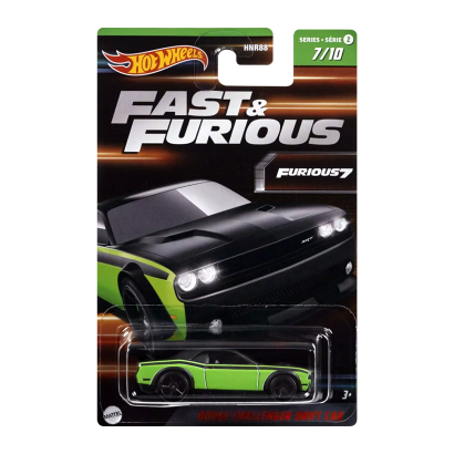 Тематическая Машинка Hot Wheels Dodge Challenger Drift Car Fast & Furious 1:64 HNR88/HNT07 Black - Retromagaz
