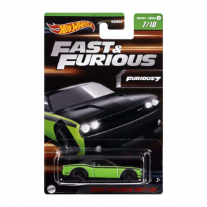 Тематична Машинка Hot Wheels Dodge Challenger Drift Car Fast & Furious 1:64 HNR88/HNT07 Black - Retromagaz