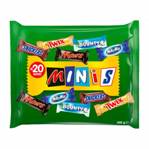 Асорті Mars Mini Snickers Twix Bounty Milky Way 20 Батончиків 400g - Retromagaz