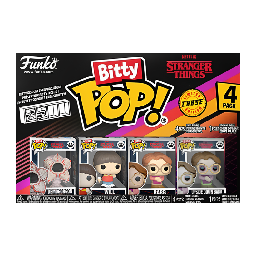 Пак Фигурок FUNKO POP! Bitty Pop! Stranger Things Демогоргон Upside Down Barb Chase 23mm 83661 - Retromagaz
