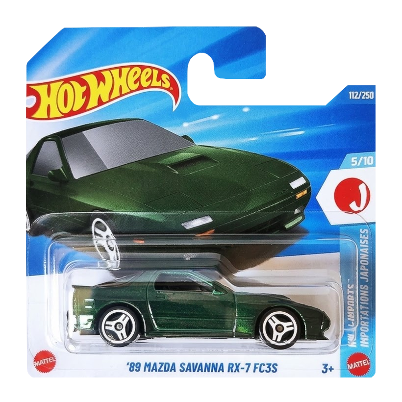 Машинка Базова Hot Wheels '89 Mazda Savanna RX-7 FC3S HW J-Imports 1:64 JJL69 Green - Retromagaz