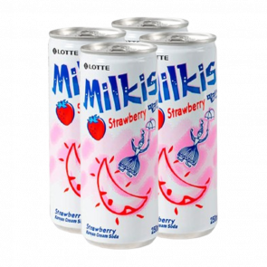 Набір Напій 4шт Lotte Milkis Газований Молочний Полуниця 250ml Набір Напій 4шт Lotte Milkis Газований Молочний Полуниця 250ml - Retromagaz