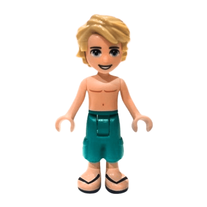 Фигурка Lego Mason Dark Turquoise Shorts Friends Boy frnd379 1 Б/У - Retromagaz