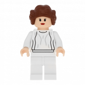 Фигурка Lego Повстанец Princess Leia Light Nougat White Dress Small Eyes Star Wars sw0175 Б/У