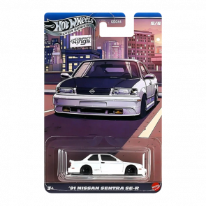 Тематическая Машинка Hot Wheels 91 Nissan Sentra SE-R Compact Kings 1:64 JKX60 White - Retromagaz