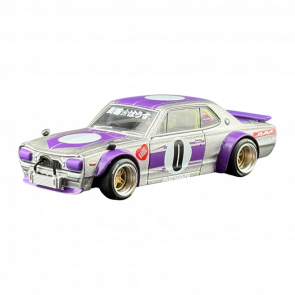 Машинка Premium Kaido House x MiNI GT Nissan Skyline 2000GT-R (KPGC10) Kaido Works V1 1:64 KGMG165 Silver - Retromagaz