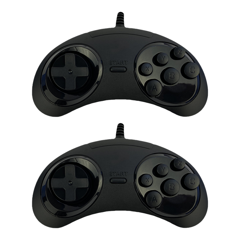 Набір Геймпад 2шт Дротовий RMC Mega Drive MD2 SJ-6000 Black 1.5m Новий - Retromagaz