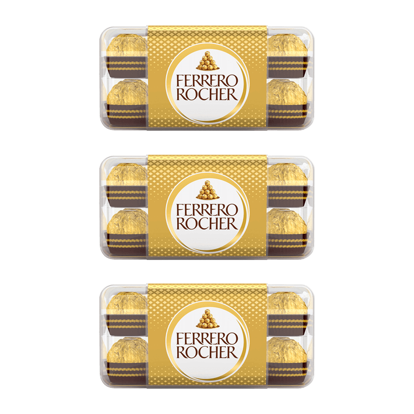 Набір Цукерки 3шт Ferrero Rocher 200g - Retromagaz