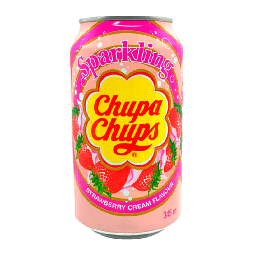 Напій Chupa Chups Strawberry & Cream Flavour 345ml - Retromagaz