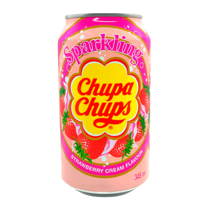 Напиток Chupa Chups Strawberry & Cream Flavour 345ml - Retromagaz