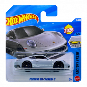 Машинка Базова Hot Wheels Porsche Porsche 911 Carrera T Factory Fresh 1:64 JJH33 Grey - Retromagaz