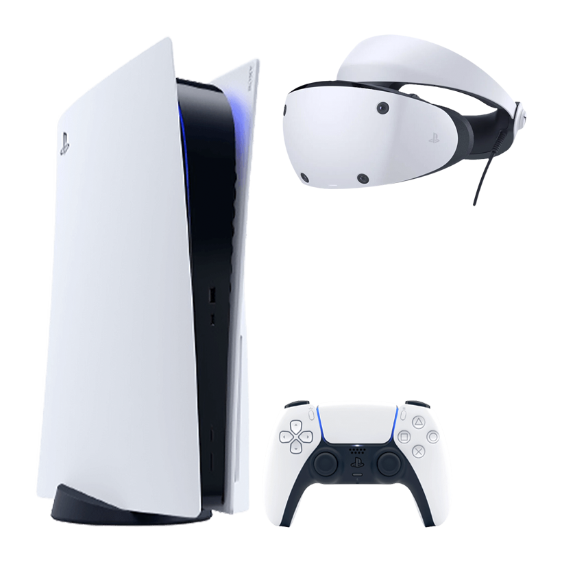 Набір Консоль Sony PlayStation 5 Blu-ray 825GB White Без Геймпада Б/У  + Окуляри Віртуальної Реальності Дротовий VR2 - Retromagaz