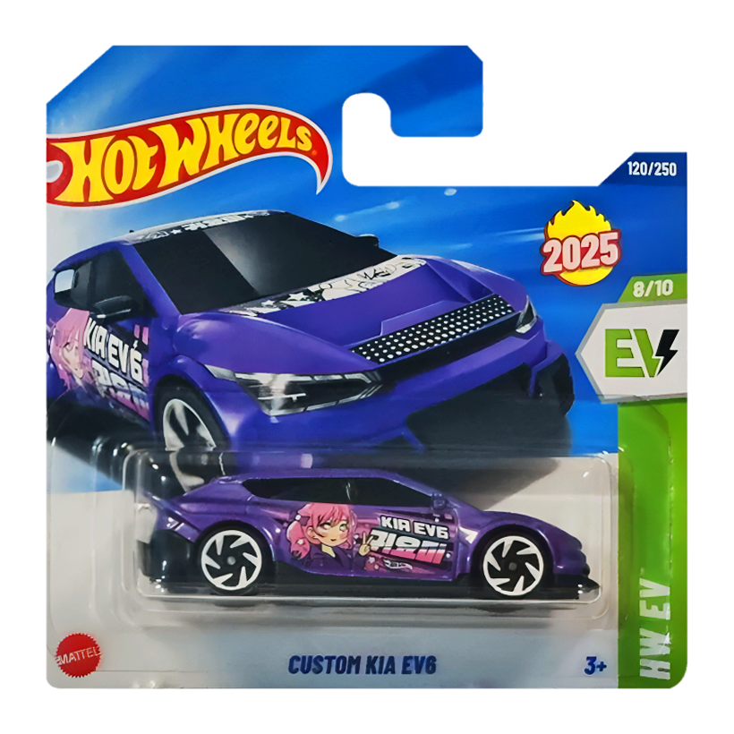 Машинка Базова Hot Wheels Custom Kia EV6 EV 1:64 HYW22 Purple - Retromagaz
