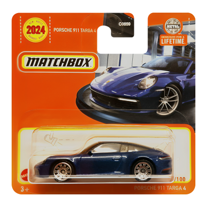 Машинка Большой Город Matchbox Porsche 911 Targa 4 Showroom 1:64 HVN28 Blue - Retromagaz
