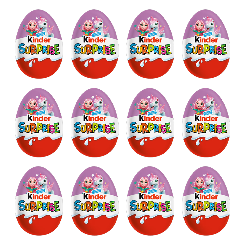 Набір Шоколадне Яйце 12шт Kinder Surprise Unicorns 20g - Retromagaz