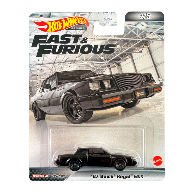 Машинка Premium Hot Wheels '87 Buick Regal GNX Fast & Furious 1:64 HCP16 Black - Retromagaz