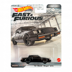 Машинка Premium Hot Wheels '87 Buick Regal GNX Fast & Furious 1:64 HCP16 Black - Retromagaz