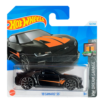 Машинка Базова Hot Wheels '18 Camaro SS Dream Garage 1:64 HTB50 Black - Retromagaz