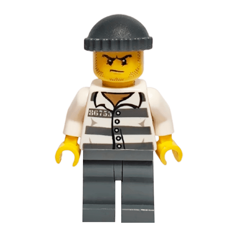 Фігурка Lego Police 973pb1557 Prisoner 86753 City cty0480 Б/У - Retromagaz