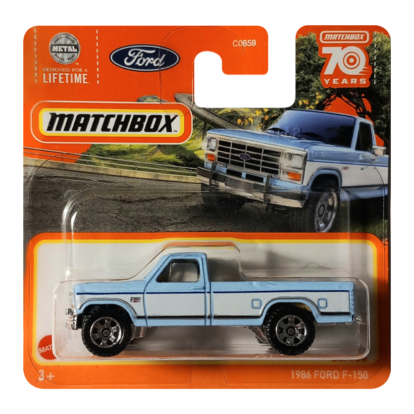 Машинка Большой Город Matchbox 1986 Ford F-150 Highway 1:64 HYC15 Blue - Retromagaz
