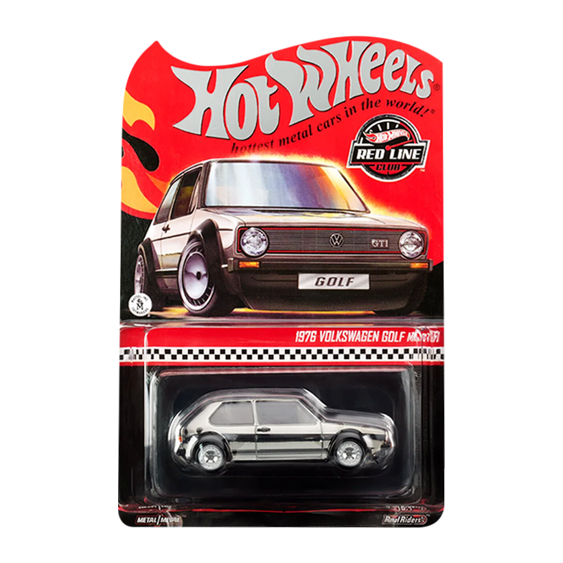 Машинка Premium Hot Wheels 1976 Volkswagen Golf MK1 GTI Red Line Club RLC 1:64 JCP07 Grey - Retromagaz