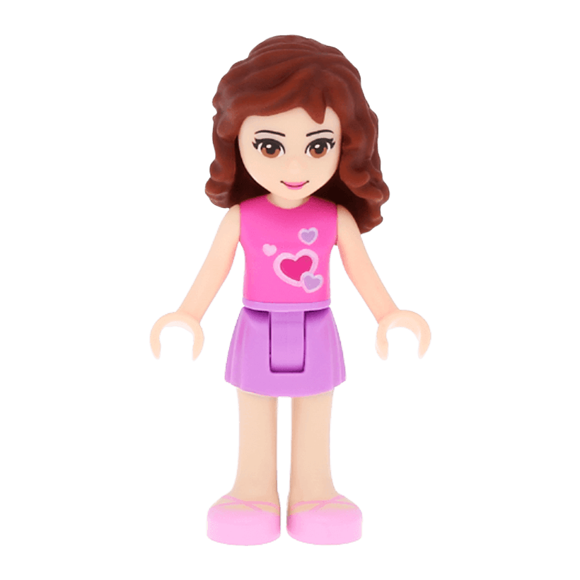 Фигурка Lego Girl Olivia Medium Lavender Skirt Friends frnd017 Б/У - Retromagaz