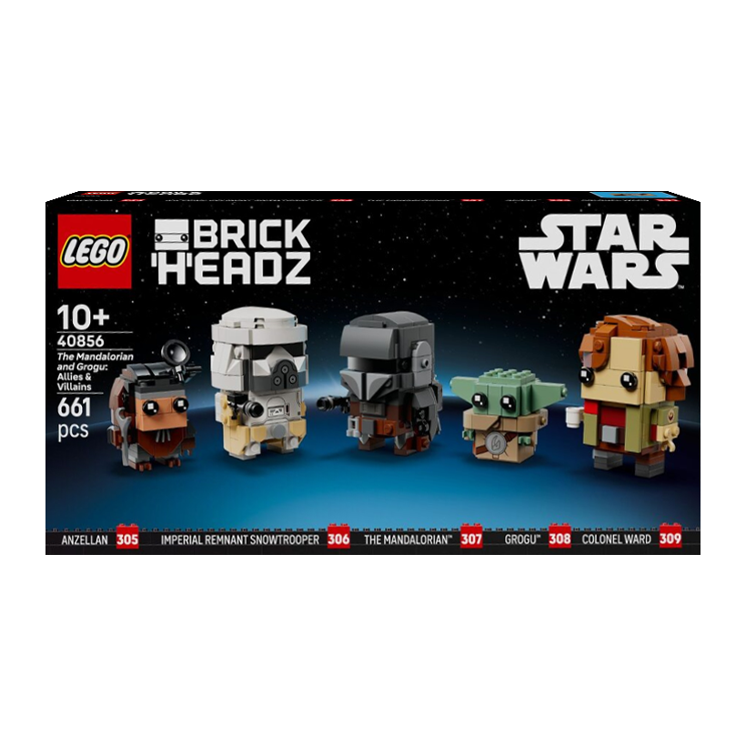 Конструктор Lego The Mandalorian and Grogu: Allies & Villains BrickHeadz 40856 Новый - Retromagaz