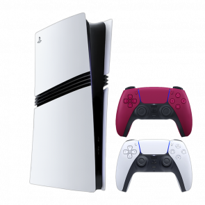 Набір Консоль Sony PlayStation 5 Pro 2TB White Новий  + Геймпад Бездротовий DualSense Cosmic Red - Retromagaz