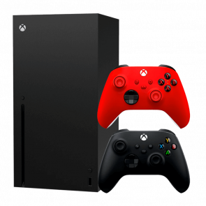 Набор Консоль Microsoft Xbox Series X 1TB (889842640809) Black Новый  + Геймпад Беспроводной Pulse Red - Retromagaz