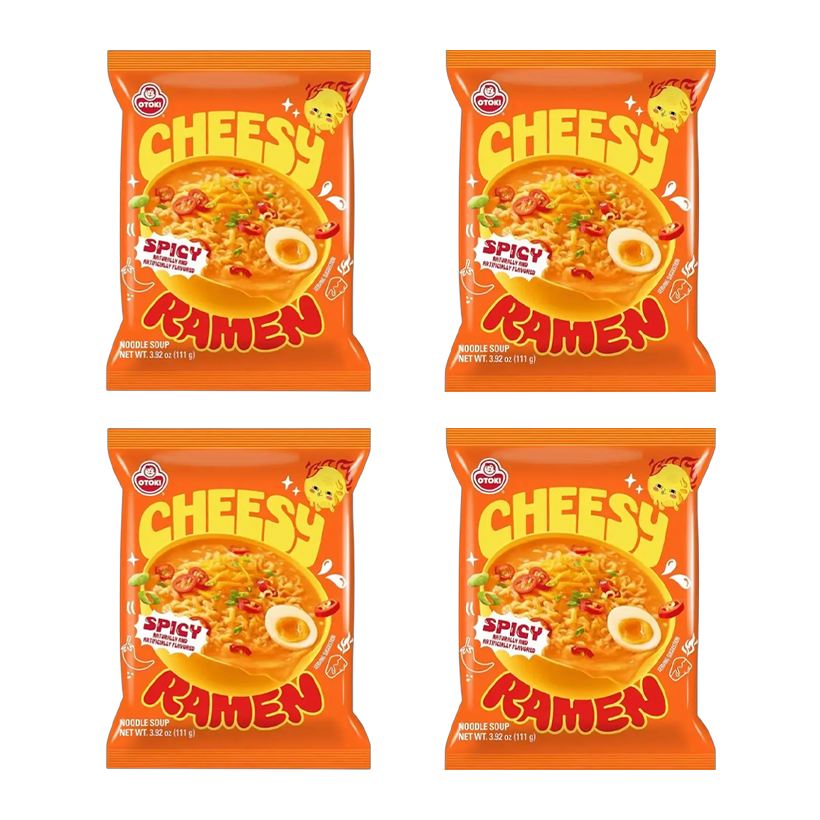 Набор Лапша 4шт Ottogi Cheesy Рамен Острая 111g - Retromagaz