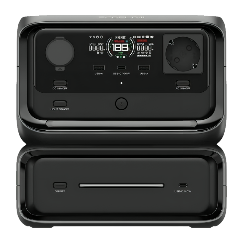 Зарядное Устройство EcoFlow RIVER 3 Max Black 572 Wh 600 W - Retromagaz