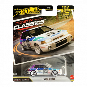 Машинка Premium Hot Wheels Mazda 323 GTR Modern Classics 1:64 JKF17 White - Retromagaz