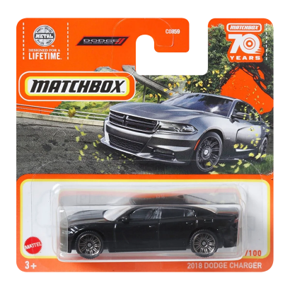 Машинка Велике Місто Matchbox 2018 Dodge Charger Highway 1:64 HLD13 Black - Retromagaz
